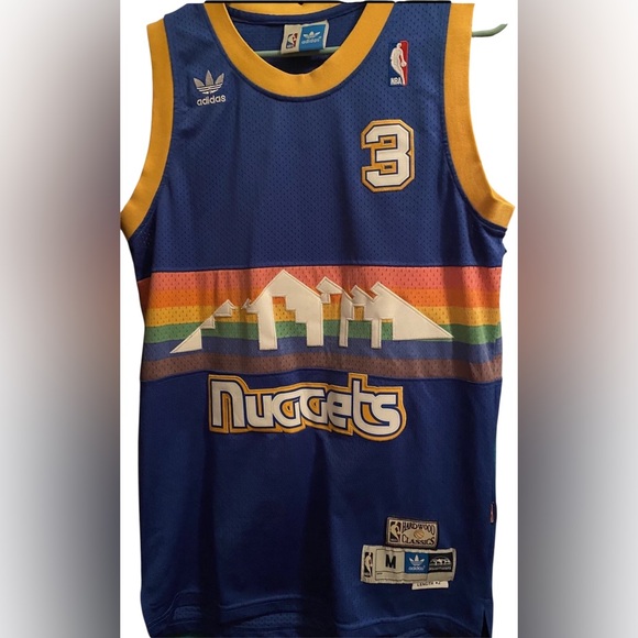 Allen Iverson Denver Nuggets Jersey Stitched Adidas Hardwood Classics Size - Picture 1 of 6